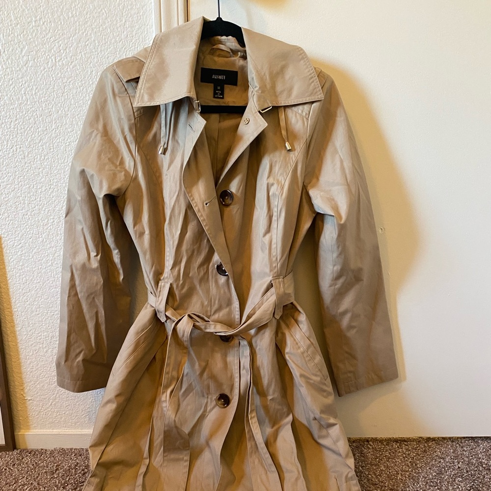 Tan rain pea coat